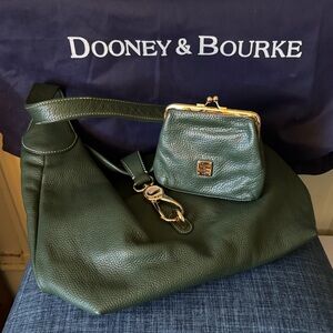 Dooney & Bourke Forest Green Leather Hobo Bag